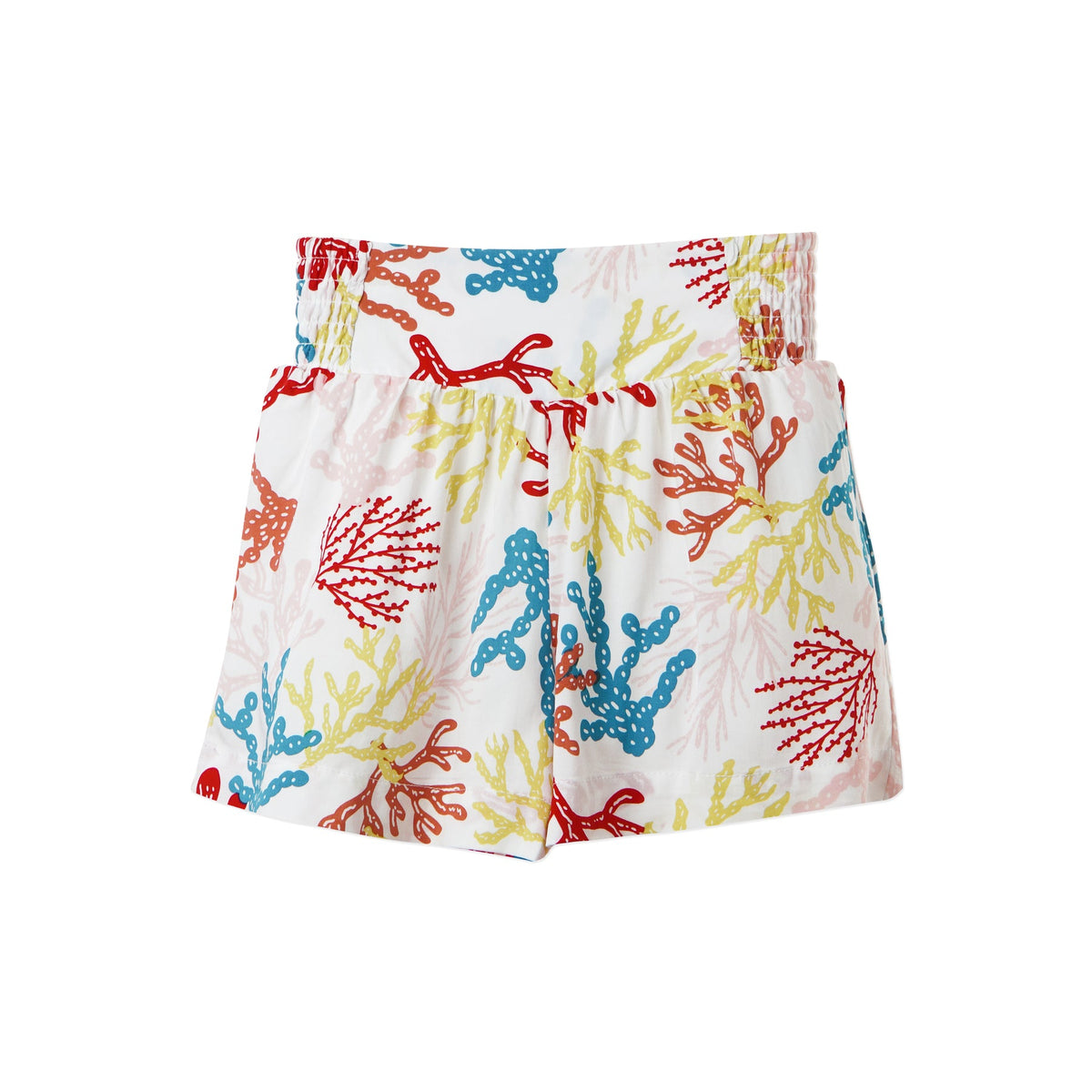 Multi-color shorts, Elasticated Waist, Coral & Reef patterns.