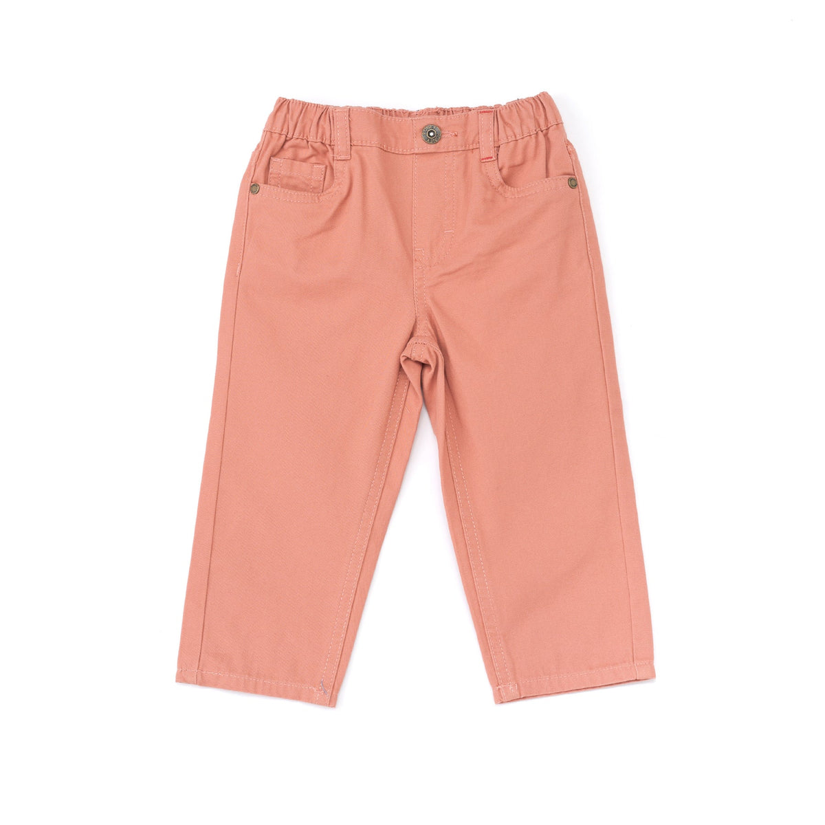 Cantaloupe trouser, two front and back convenient pockets. Button and zipper front fastening. Poney logo embroidered at the back pocket.