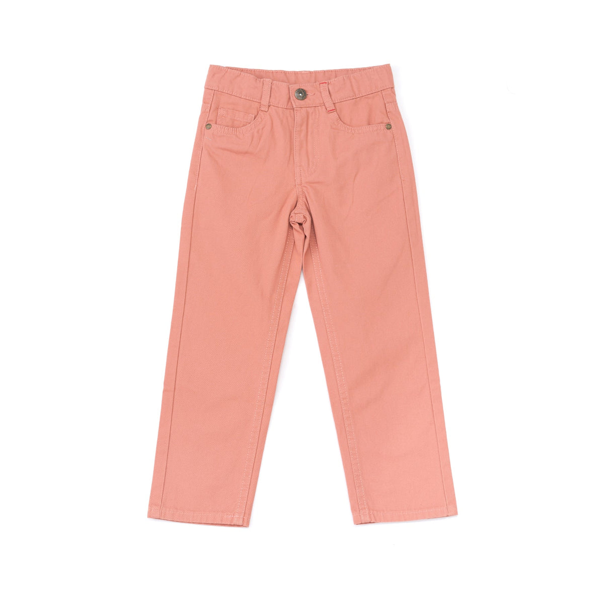 Cantaloupe trouser, two front and back convenient pockets. Button and zipper front fastening. Poney logo embroidered at the back pocket.
