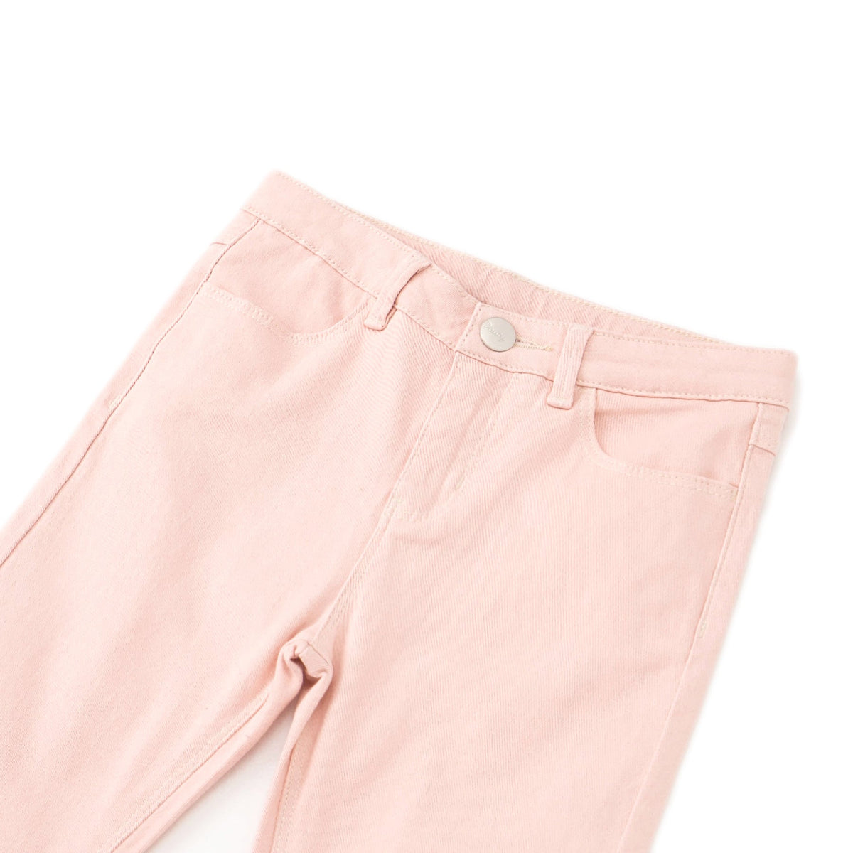 Pastel light and dark pink chinos, zipper/button fastening, pockets at the front and back, embroidered poney logo. Waist adjustment button also included. 