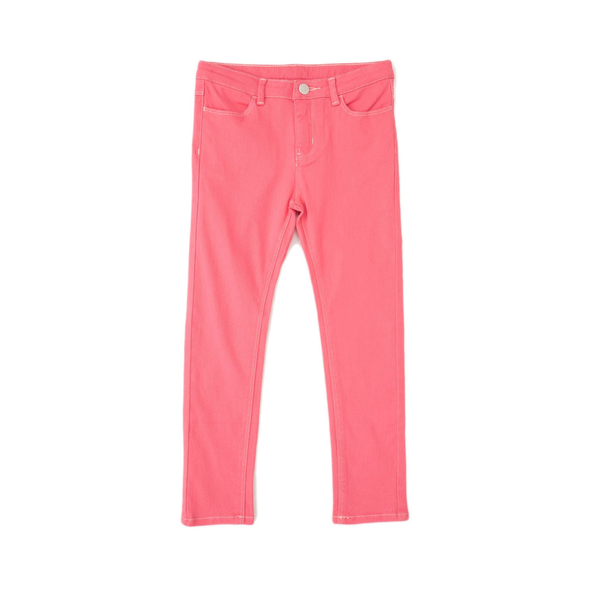 Pastel light and dark pink chinos, zipper/button fastening, pockets at the front and back, embroidered poney logo. Waist adjustment button also included. 