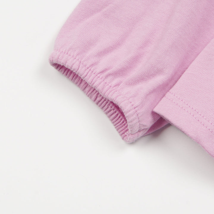 Purple t-shirt, Chunky Fish Print, Buttoned nape.