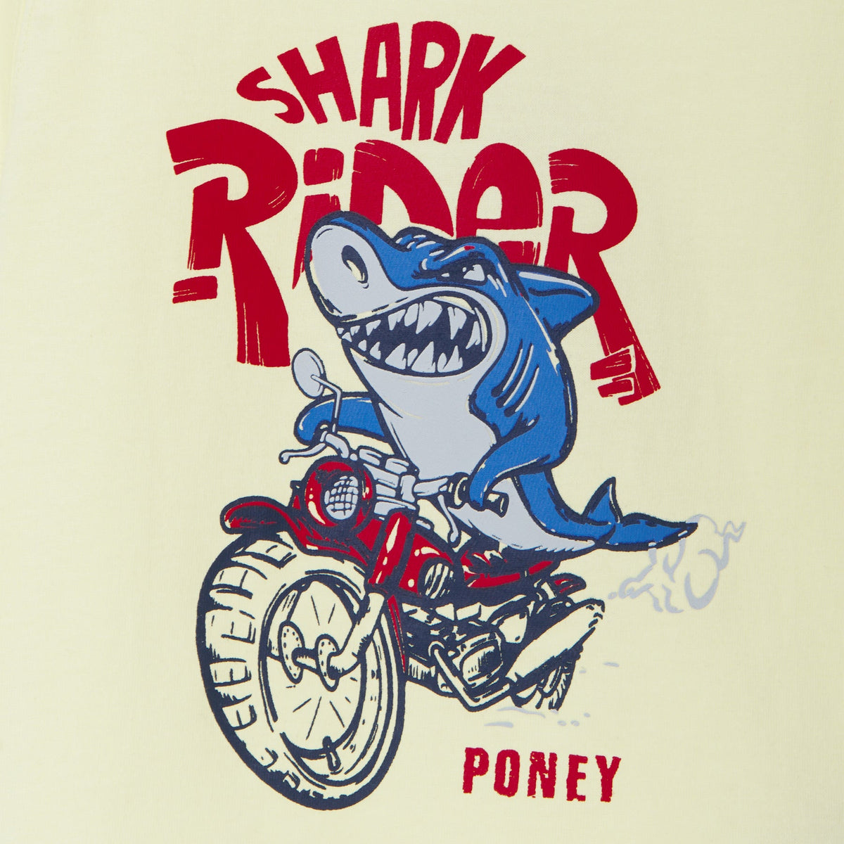Shark Rider theme Lemon yellow top, shoulder button fastenings. 