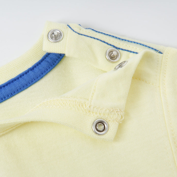 Shark Rider theme Lemon yellow top, shoulder button fastenings. 