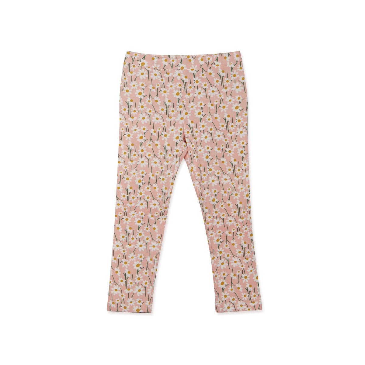 Floral Leggings light pastel orange, elasticated waist, comfortable soft, easy to pull-on. 