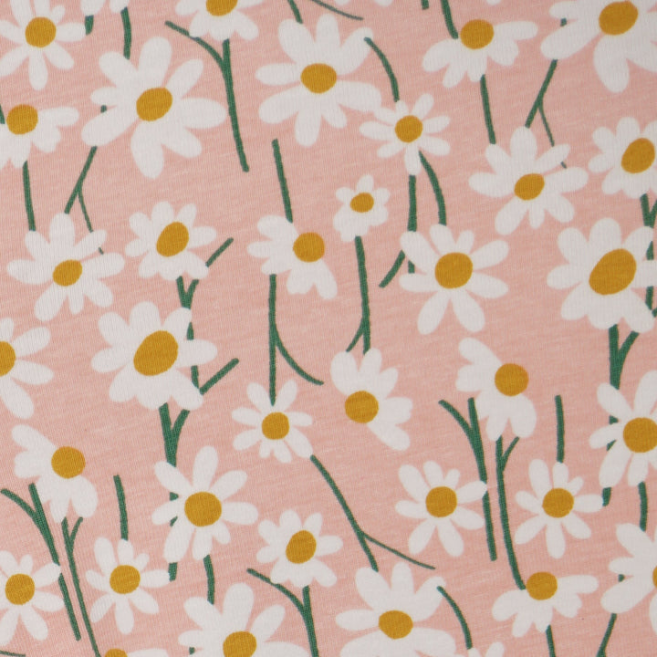 Floral Leggings light pastel orange, elasticated waist, comfortable soft, easy to pull-on.