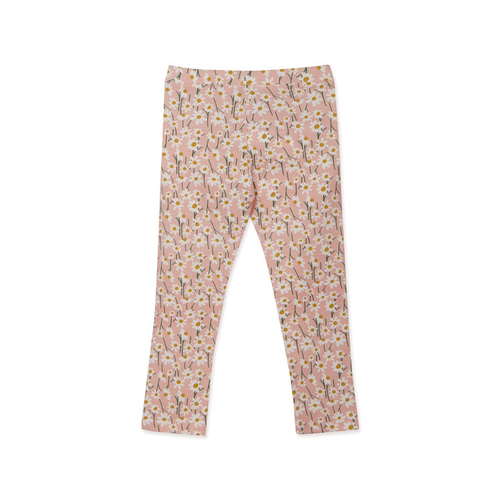 Floral Leggings light pastel orange, elasticated waist, comfortable soft, easy to pull-on.