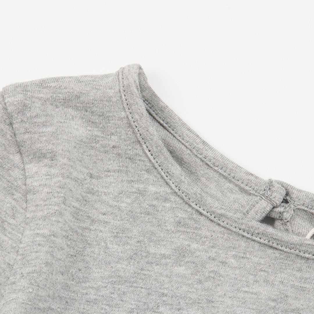 Melange Long Sleeve T-Shirt, with colourful embossed 'poney is my best friend' print. Fastened at the back.