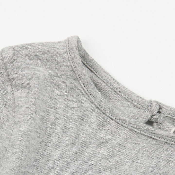 Melange Long Sleeve T-Shirt, with colourful embossed 'poney is my best friend' print. Fastened at the back.